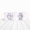 70th Birthday Gift For Women Purple Ladies Birthday Present Personalised Mug