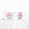 55th Birthday Gift For Women Pink Ladies Birthday Present Personalised Mug