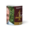 40th Birthday Gift Deep Red Gold Photo Tea Coffee Cup Personalised Mug