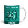 40th Birthday Photo Gift For Him Green Tea Coffee Cup Personalised Mug