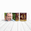 50th Birthday Gift Deep Red Gold Photo Tea Coffee Cup Personalised Mug