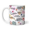 Floral Gift For Mum Daily Positive Affirmations Tea Coffee Cup Personalised Mug