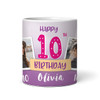 10th Birthday Gift For Girl Balloons Photo Tea Coffee Cup Personalised Mug