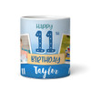 11th Birthday Gift For Boy Balloons Photo Tea Coffee Cup Personalised Mug