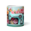 Floral Hobby Themed Sewing Machine Name Tea Coffee Cup Gift Personalised Mug