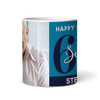 60th Birthday Photo Gift Blue Tea Coffee Cup Personalised Mug
