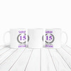 Present For Teenage Girl 15th Birthday Gift 15 Awesome Purple Personalised Mug