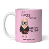 Fiancée Pink Love You Pig Time Sunglasses And Leather Jacket Personalised Mug