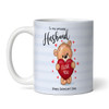 Gift For Husband Blue Teddy Bear Heart Valentine's Day Gift Personalised Mug