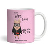 Funny Gift For Wife Pink Love You Pig Time Valentine's Day Personalised Mug