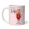 Wife Gift Pink Teddy Bear Heart Valentine's Day Gift Personalised Mug