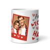 Funny Romantic Gift Too Hot To Handle Hearts Photo Personalised Mug