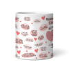 Gift For Girlfriend Reasons Why I Love You Hearts Personalised Mug