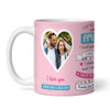 Gift For My Wife Photo Pink Valentine's Day Gift Personalised Mug