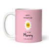 Mother's Day Gift Pink Background Mummy's Little Flowers Personalised Mug