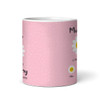 Birthday Gift Pink Background Mummy's Little Flowers Personalised Mug