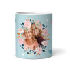 Nan Mother's Day Gift Photo Blue Flower Thank You Personalised Mug
