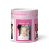 The Day You Became Our Mum 3 Kids Dates Pink Photo Personalised Mug