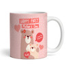 Pink Bear Mum With Child 1st Mother's Day Gift Personalised Mug