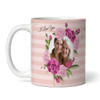 Pink Floral Round Photo Mother's Day Gift Personalised Mug