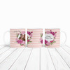 Pink Floral Round Photo Mother's Day Gift Personalised Mug