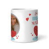 Romantic Fiancé Gift Couple Hearts Photo Personalised Mug