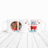 Romantic Fiancé Gift Couple Hearts Photo Personalised Mug