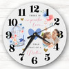 Mother Love Grey Bird Cage Photo Birthday Mother's Day Gift Personalised Clock