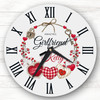 Girlfriend Love Lock Anniversary Valentine's Day Gift Grey Personalised Clock