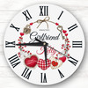 Grey Girlfriend Love Lock Anniversary Valentine's Day Gift Personalised Clock