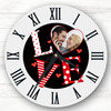 Love Black Photo Valentine's Day Gift Birthday Anniversary Personalised Clock