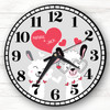 Lama Love Couple Grey Anniversary Or Valentine's Day Gift Personalised Clock