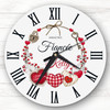 Grey Fiancée Love Lock Anniversary Valentine's Day Gift Personalised Clock