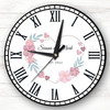 Floral Heart Anniversary Birthday Valentine's Gift Personalised Clock