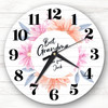 Best Grandma Floral Birthday Mother's Day Gift Personalised Clock