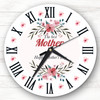 Pink Floral The Best Mother Mother's Day Gift Personalised Clock