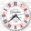 Amazing Grandmother Floral Mother's Day Gift Personalised Clock