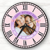 Happy Mother's Day Gift Photo Purple Personalised Clock