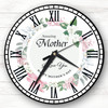 Mother's Day Gift Pink Floral Wreath Personalised Clock