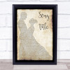 Winston Francis Dancing Couple Any Song Lyrics Custom Wall Art Music Lyrics Poster Print, Framed Print Or Canvas