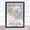 You Me At Six Full Page Portrait Photo First Dance Wedding Any Song Lyrics Custom Wall Art Music Lyrics Poster Print, Framed Print Or Canvas