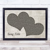 Sutherland Brothers & Quiver Landscape Music Script Two Hearts Any Song Lyrics Custom Wall Art Music Lyrics Poster Print, Framed Print Or Canvas