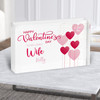 Lovely Wife Valentine's Gift Pink Balloons Personalised Acrylic Block
