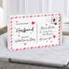 Valentine's Gift For Husband Love Postcard Personalised Acrylic Block