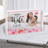 Amazing Wife Gift Red Hearts Circle Photo Frame Personalised Clear Acrylic Block