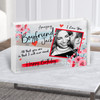 Amazing Boyfriend Red Floral Photo Birthday Gift Custom Clear Acrylic Block