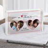 Mother's Day Gift Heart Photo Frames Personalised Clear Acrylic Block
