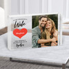 Romantic Gift For Wife Red Heart Photo Personalised Clear Acrylic Block