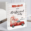 Valentine's Gift For Girlfriend Watercolour Red Love Truck Custom Acrylic Block