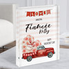 Valentine's Gift For Fiancée Watercolour Red Love Truck Custom Acrylic Block